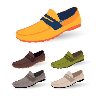 Klasik erkek kuruş loafer'lar