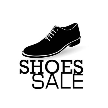 Erkek Klasik Ayakkabı. Satılık kavramı. Vektör çizim