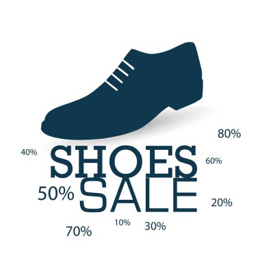 Erkek Klasik Ayakkabı. Satılık kavramı. Vektör çizim