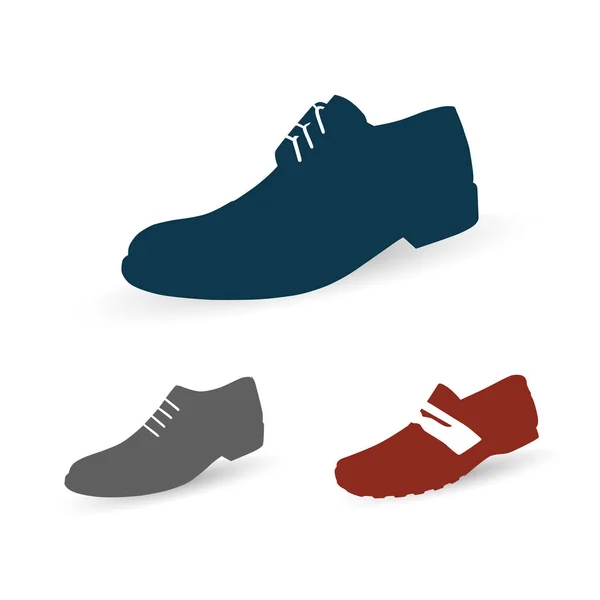 Kolekce obuvi mužského — Stockový vektor