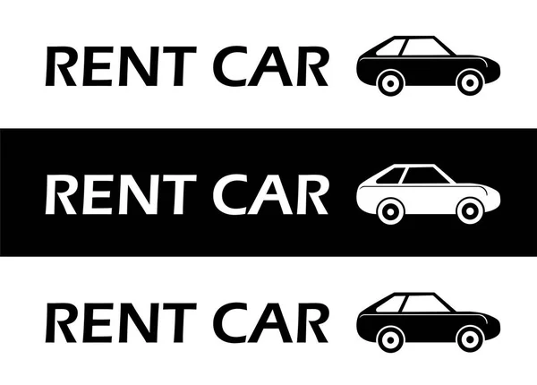 Rent Car Icons Vector Illustration — Stock Vector