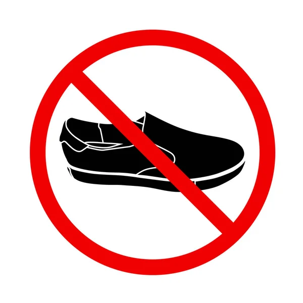 Ningún signo de prohibición de zapatos — Archivo Imágenes Vectoriales