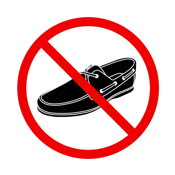 靴禁止サインがないです。 — ストックベクタ