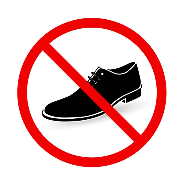Немає знака заборони на взуття — стоковий вектор