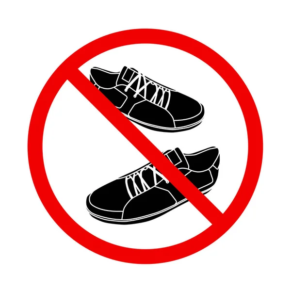 Немає знака заборони на взуття — стоковий вектор