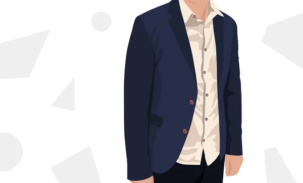 Men Fashion Poser Vector Illustration — Stock Vector