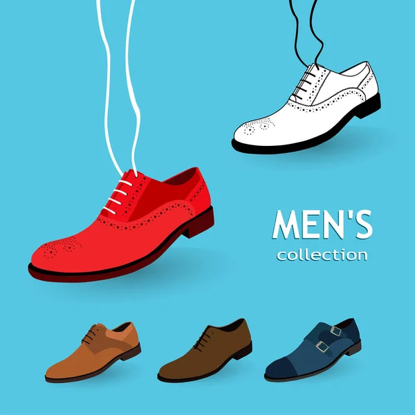 Chaussures pour hommes. hommes mode. vecteur — Image vectorielle