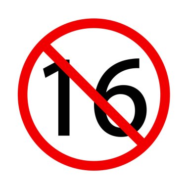 No 16 yıl simgesi illüstrasyon izole vektör işareti simgesi