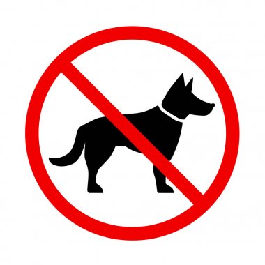 Köpek işareti yok, vektör çizimi