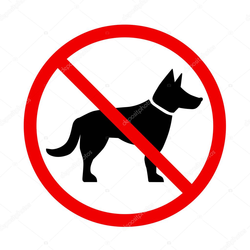 No dog sign, vector illustration