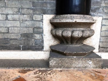 Bir duvar dokusu ile Çin sütun