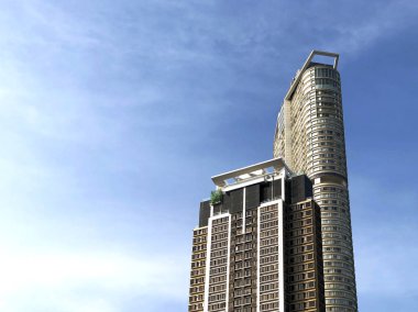 gökdelen gökyüzü arka plan üzerinde