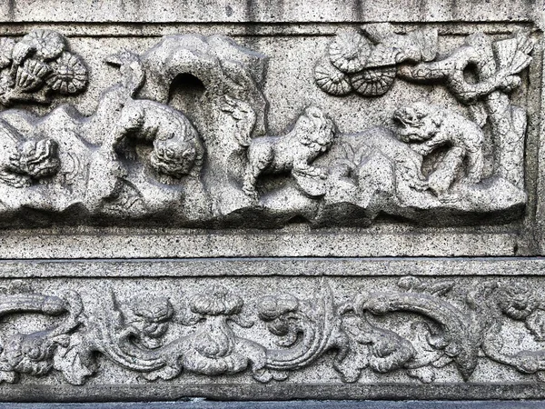 Chiński Historyczne Kamień Rzeźbami — Zdjęcie stockowe