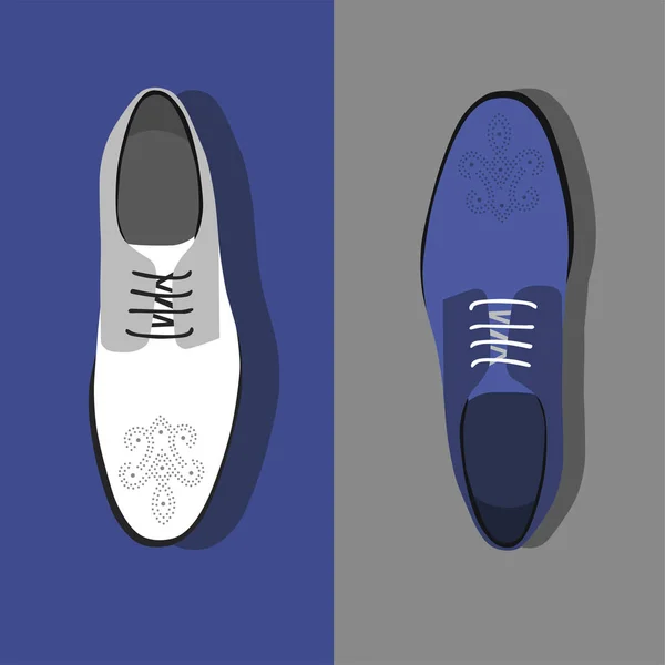 男の靴のペア ベクトル図 — ストックベクタ