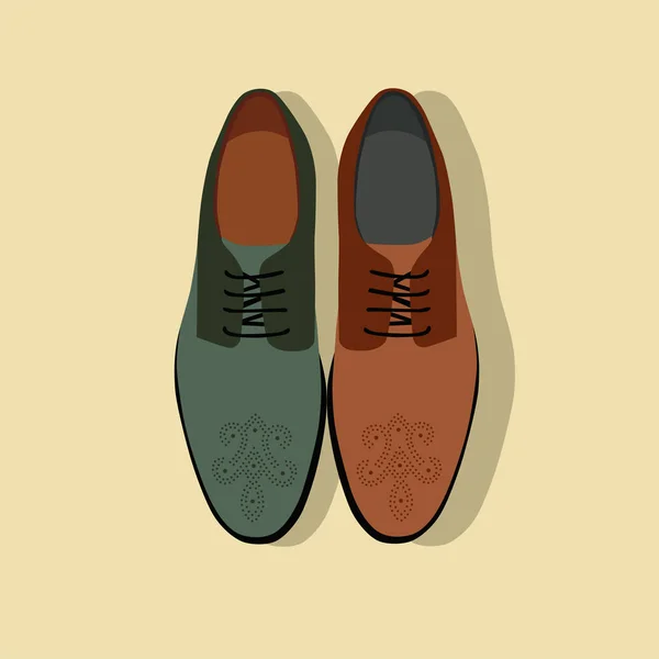 Élégantes Chaussures Masculines Illustration Vectorielle — Image vectorielle