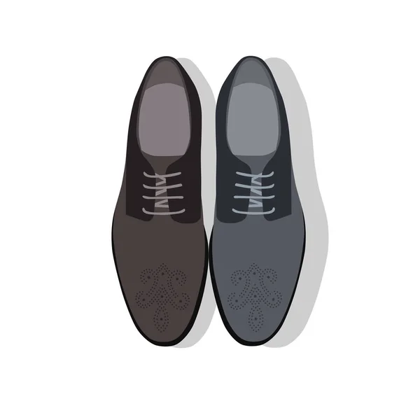 Elegante Männerschuhe Vektorillustration — Stockvektor