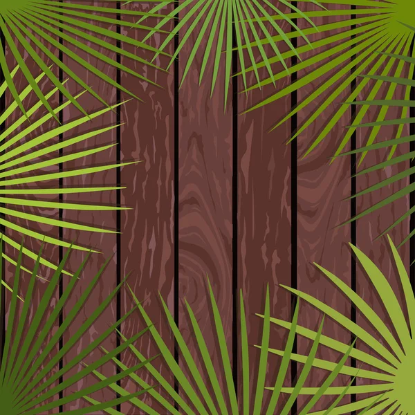 Palm ahşap Komiteler izi bırakır. Vektör çizim