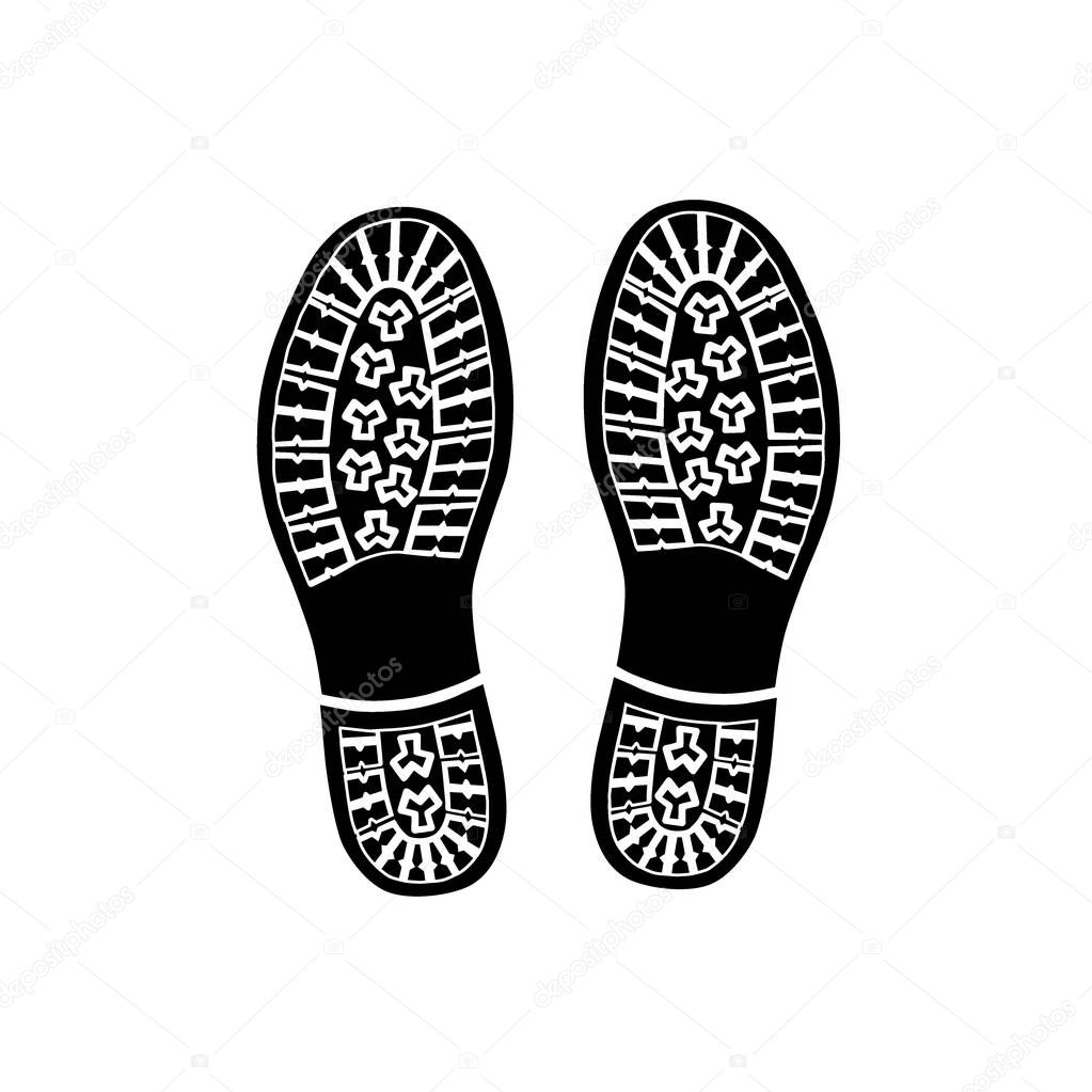 shoe soles on white background. Vector illustration