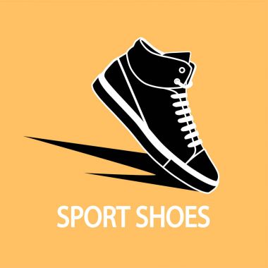 hız ayakkabı simgesi. Vektör çizim