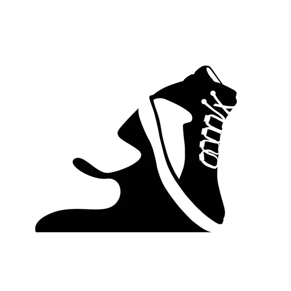 Silueta Velocidad Del Zapato Ilustración Vectorial — Vector de stock