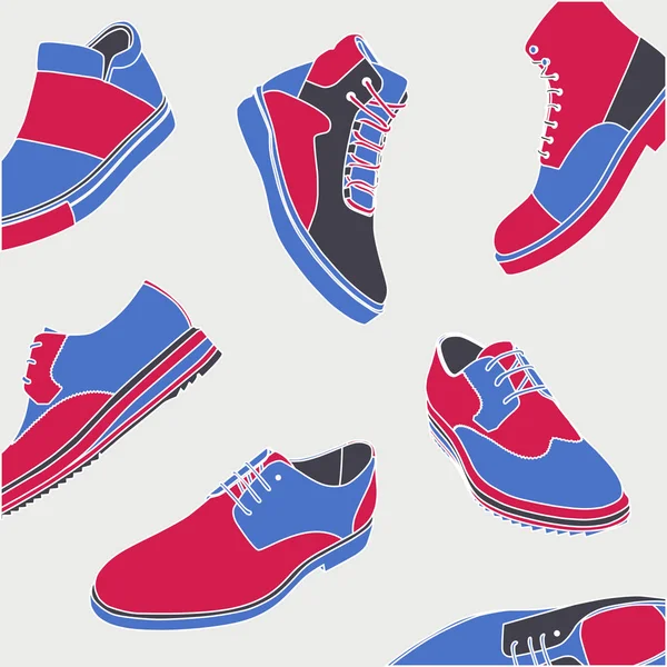 Affiche Chaussures Couleur Illustration Vectorielle — Image vectorielle