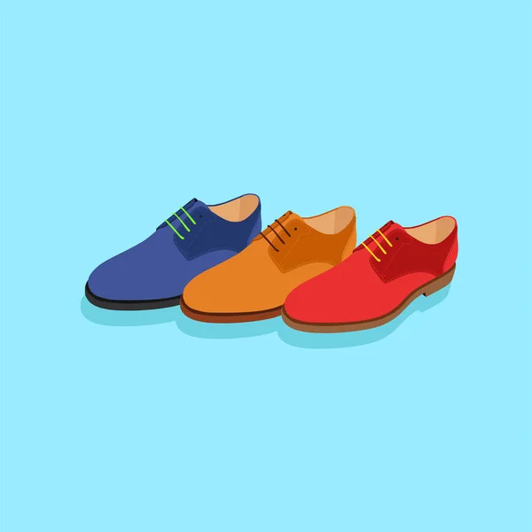 Chaussures Homme Colorées Illustration Vectorielle — Image vectorielle