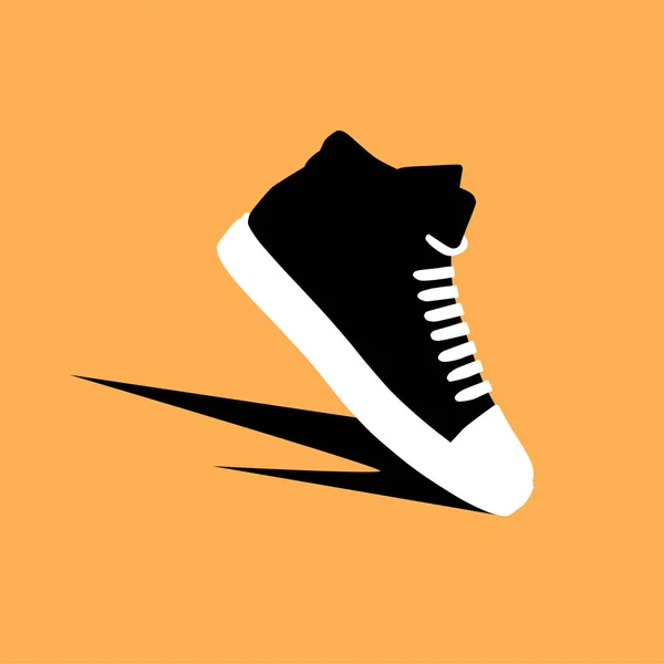 Speed Silhouette Shoe Vector Illustration — Stock Vector