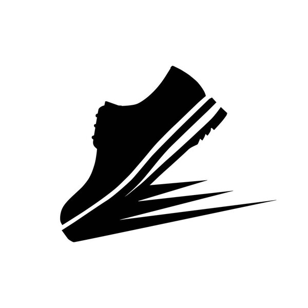 speed silhouette of shoe. Vector illustration