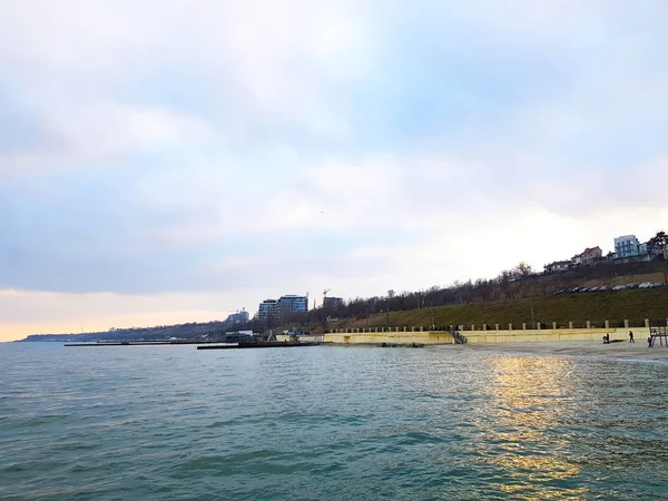 Solen Himlen Och Sanden Stranden — Stockfoto