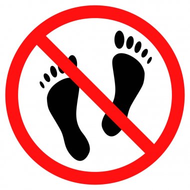 Burada işareti lütfen değil. Vektör çizim