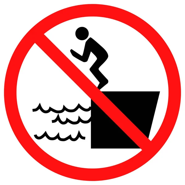 Dalış ve atlama işareti yok. Vektör çizim