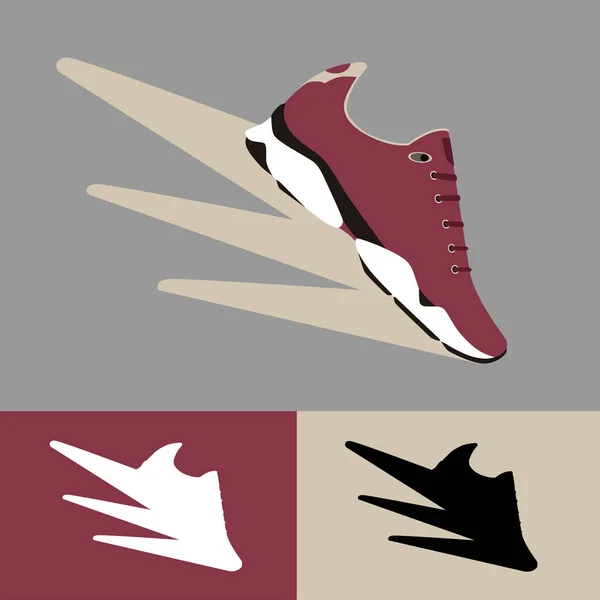 Παπούτσια Κίνηση Εικονογράφηση Διάνυσμα — Διανυσματικό Αρχείο