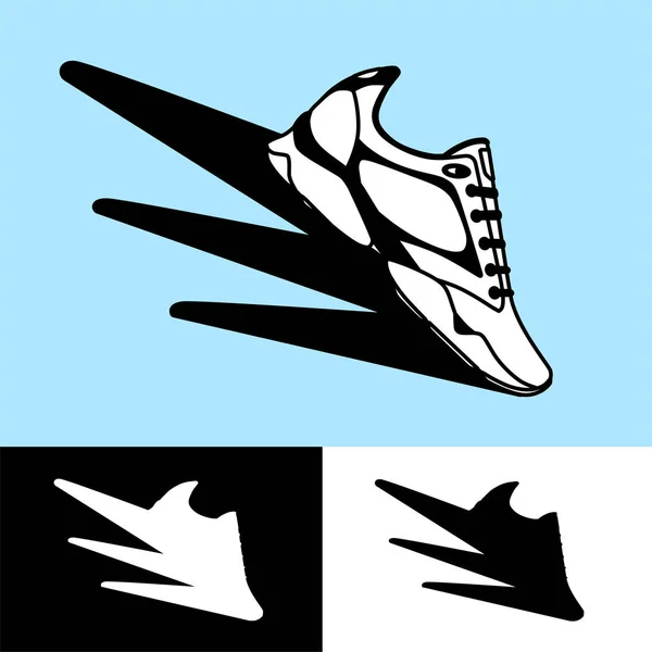 Chaussures Mouvement Icônes Illustration Vectorielle — Image vectorielle
