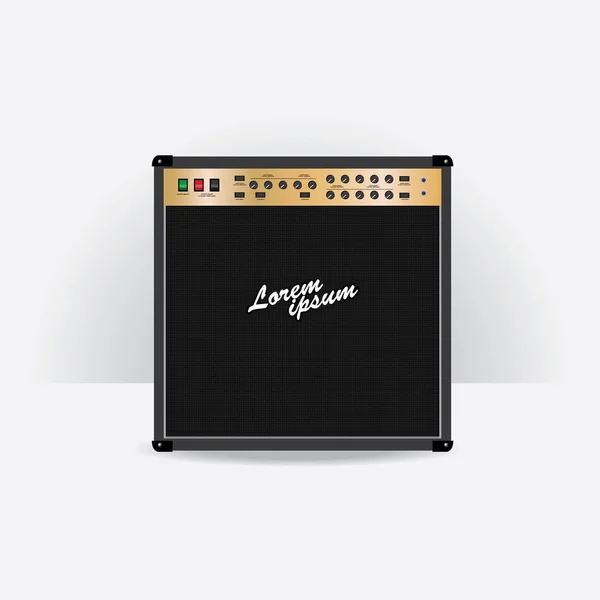 Amplificador de guitarra set vector ilustración — Archivo Imágenes Vectoriales