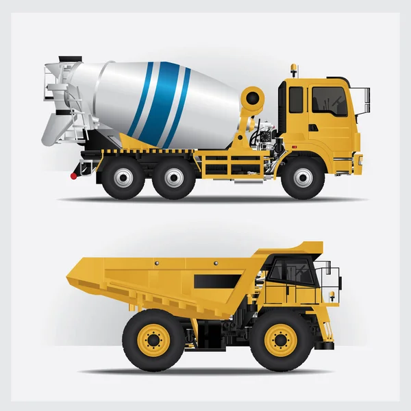 Construction Vehicles Vector Illustration — Stock Vector