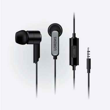 Kulaklık vektör illüstrasyon izole