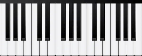 Piano Keyboard. Olika vinklar och åsikter vektorillustration — Stock vektor