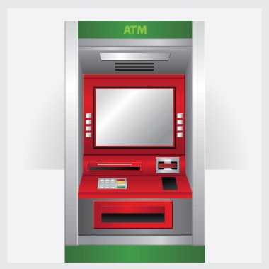ATM vektör çizim otomatik vezne makinesi