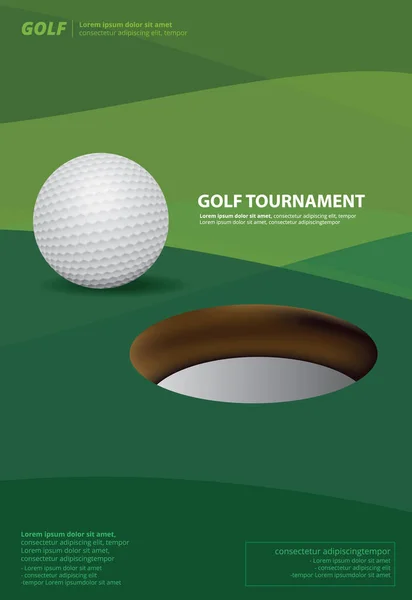 Poster Golf vektör çizim — Stok Vektör