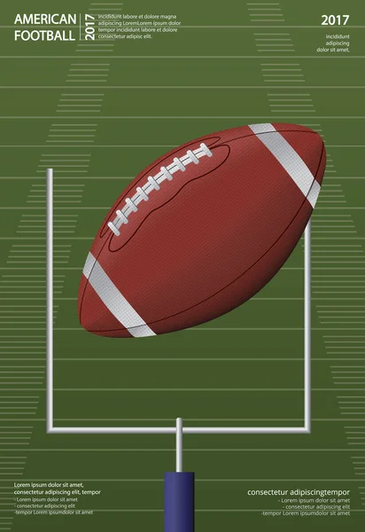 Векторная иллюстрация американского футбола — стоковый вектор
