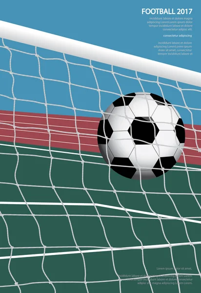 Fútbol Cartel de fútbol Vestor Ilustración — Vector de stock