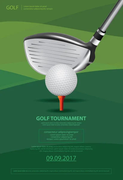 Manifesto Golf vettoriale Illustrazione — Vettoriale Stock