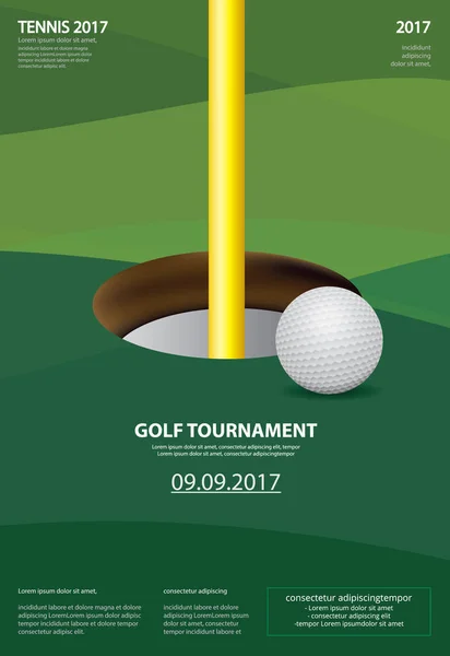 Poster Golf vektör çizim — Stok Vektör