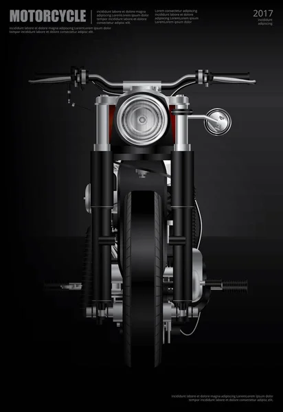 Poster Chopper Motocicleta aislado Vector Ilustración — Vector de stock