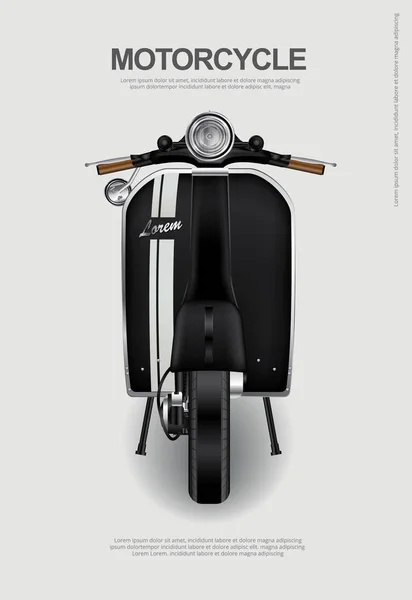 Винтажный мотоцикл — стоковый вектор