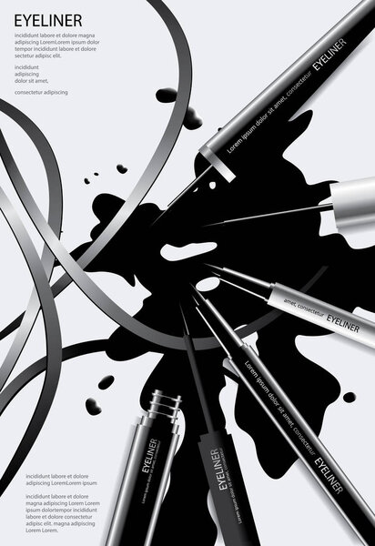 Плакат Косметическая подводка для глаз с упаковкой
