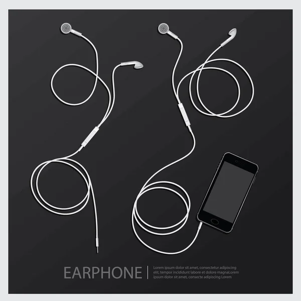 Müzik kulaklık telefon vektör çizim ile