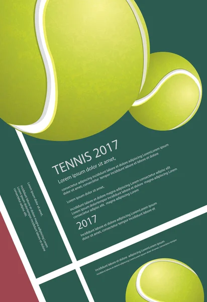 Affiche du championnat de tennis Illustration vectorielle — Image vectorielle