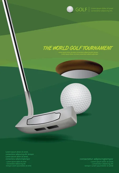 Poster Golf vektör çizim