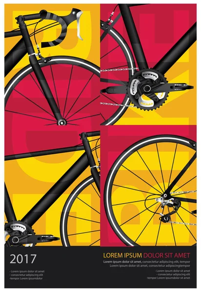 Jazda na rowerze ilustracja wektorowa plakat — Wektor stockowy